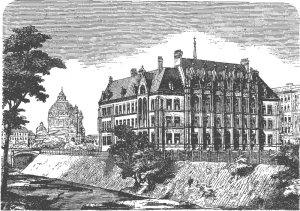 Weiner Akademisches Gymnasium from Moritz Bermann, Alt- und Neu-Wien. Geschichte der Kaiserstadt und ihrer Umgebungen (Vienna: U. Hartleben’s Verlag: 1880). Click to enlarge.