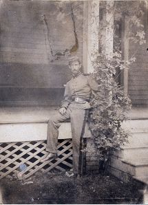 Sanford Robinson Gifford in the uniform of New York's Seventh Regiement in 1861. (Photographer unknown.)