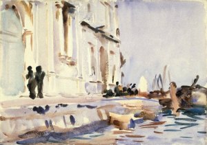 All'Ave Maria by John Singer Sargent. (Watercolor on paper. c1902-04. Brooklyn Museum.) One of many scenes from Venice painted from a gondola. (Click to enlarge.)