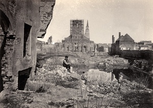 Photograph of Charleston, S.C. by George N. Bernard in early 1865. Later part of his 1866 publication Photographic Views of Sherman's Campaign. Click to enlarge.