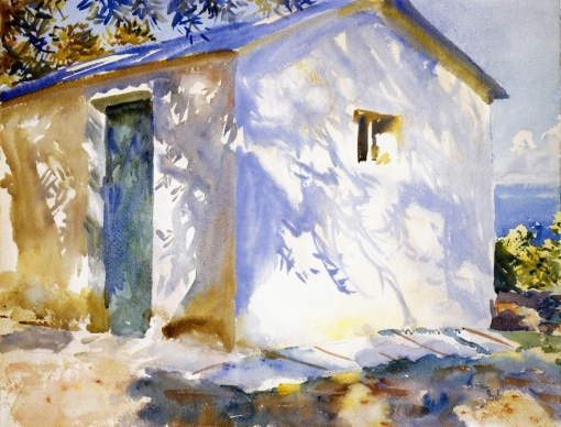 Corfu: Lights and Shadows by John Singer Sargent. (Watercolor on paper. 1909. Museum of Fine Arts, Boston.) Click to enlarge.