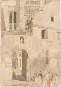 Facade of Chartres Cathedral by Roger Fry. (Watercolor on paper. 1906. Metropolitan Museum of Art.) Click to enlarge.
