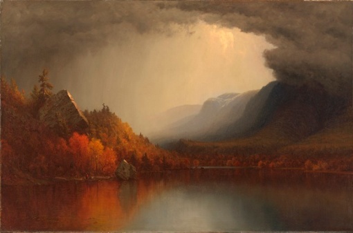 A Coming Storm by Sanford Robinson Gifford (1863; retouched in 1880; Philadelphia Museum of Art.)
