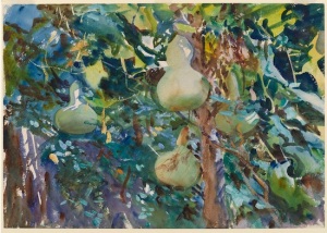 Gourds by John Singer Sargent. (Watercolor. 1908. Brooklyn Museum.)