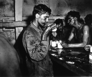 Coffee for the Exhausted Conquerers of Engebi Island--the United States Maric Corps by Ray R. Platnick, USCGR (Gelatin silver print. 1944. Museum of Fine Art, Houston.)