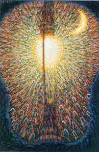 Street Light by Giacomo Balla (Oil on Canvas. ca. 1910 (dated 1909 by artist). Museum of Modern Art.)
