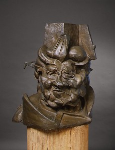 Antigraceful by Giacomo Boccioni (Bronze. 1913 (cast 1950-51). Metropolitan Museum of Art.) One of many representations of Boccioni's mother. Although he uses cubistic application of planes, Boccioni attempts to incorporate the Futurist theory on perception by having a building merge with the back of her head.