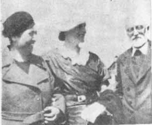 Mistral with Duhamel and Manuel Unamuno. (Date and photographer unknown.)