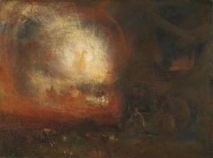 21. The Hero of a Hundred Fights by J.M.W. Turner. Oil on canvas. ca. 1800-10, reworked 1847. Tate, London. (BJ 427.)