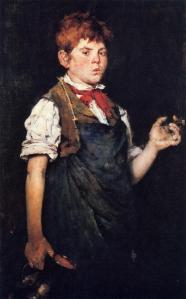 2. Boy Smoking (The Aprrentice). Oil on canvas. 1875. Wadsworth Atheneum, Hartford, Connecticut.